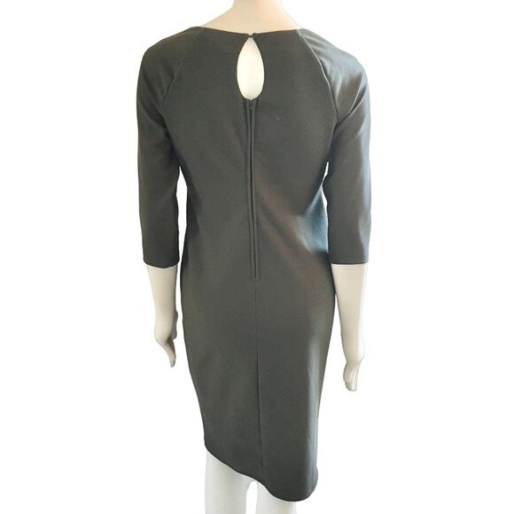 NEW PAPER DOLL Chic Textured Sheath Dress in Olive green Cutouts Stretch SZ 6 - Picture 5 of 8